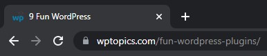 scrolling title in browser tab